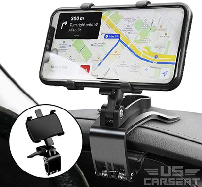 Phonox 360 Degree Rotation Universal Clip Dashboard Car Phone Holder