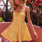 Vestido Falda Media Capa Amarillo