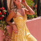 Vestido Falda Media Capa Amarillo
