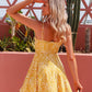 Vestido Falda Media Capa Amarillo