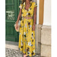 Vestido Maxi Camisero Flores Grandes